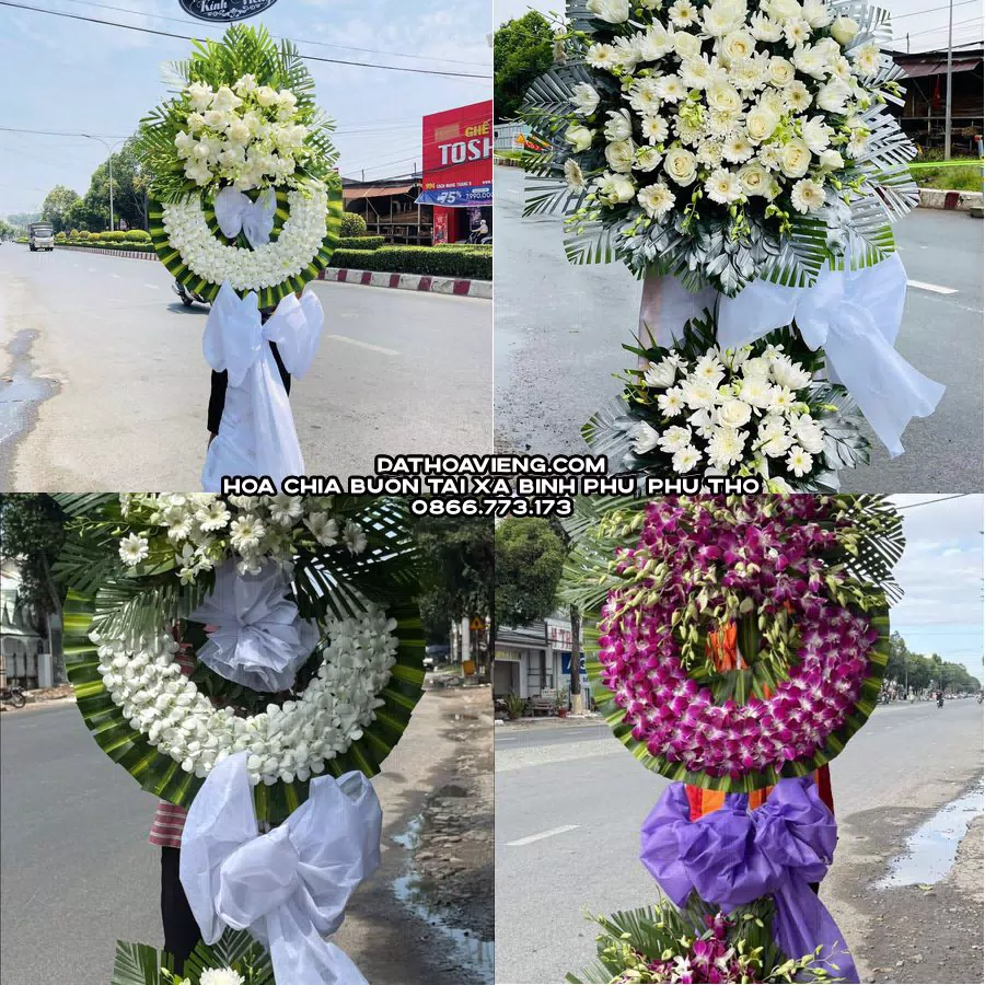 Mẫu hoa chia buồn tham khảo tại Xã Bình Phú, Phú Thọ