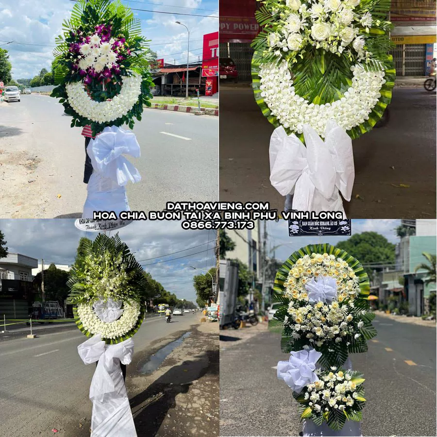Mẫu hoa chia buồn tham khảo tại Xã Bình Phú, Vĩnh Long