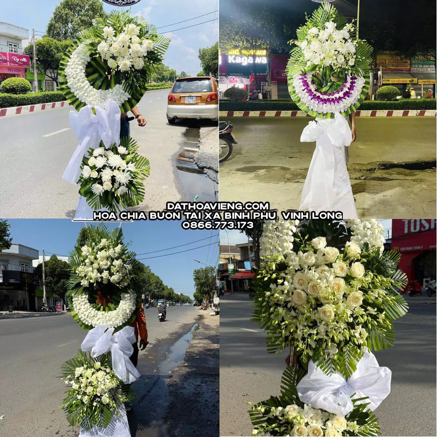Mẫu hoa chia buồn tham khảo tại Xã Bình Phú, Vĩnh Long