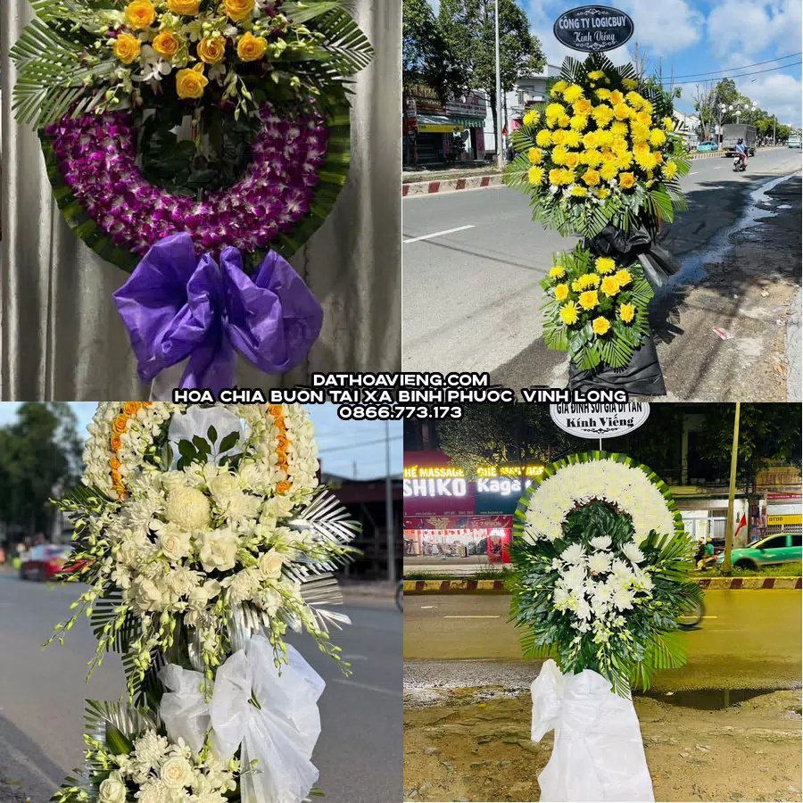 Mẫu hoa chia buồn tham khảo tại Xã Bình Phước, Vĩnh Long
