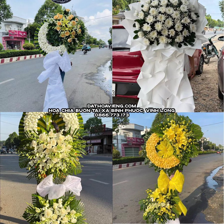 Mẫu hoa chia buồn tham khảo tại Xã Bình Phước, Vĩnh Long