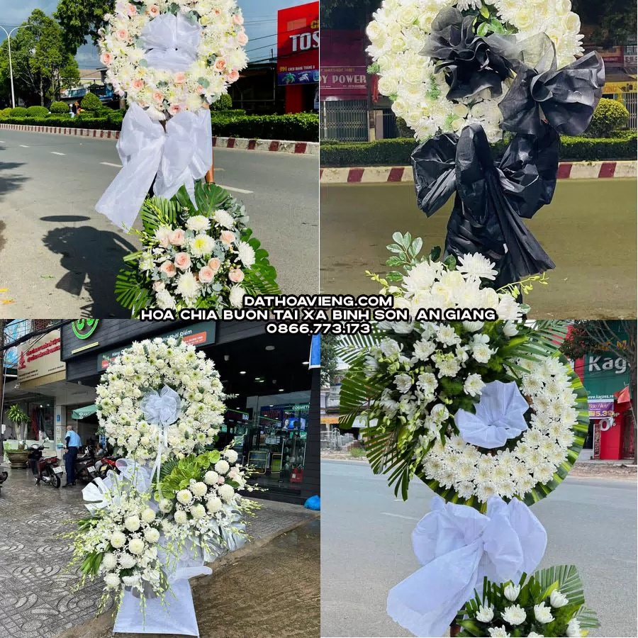Mẫu hoa chia buồn tham khảo tại Xã Bình Sơn, An Giang