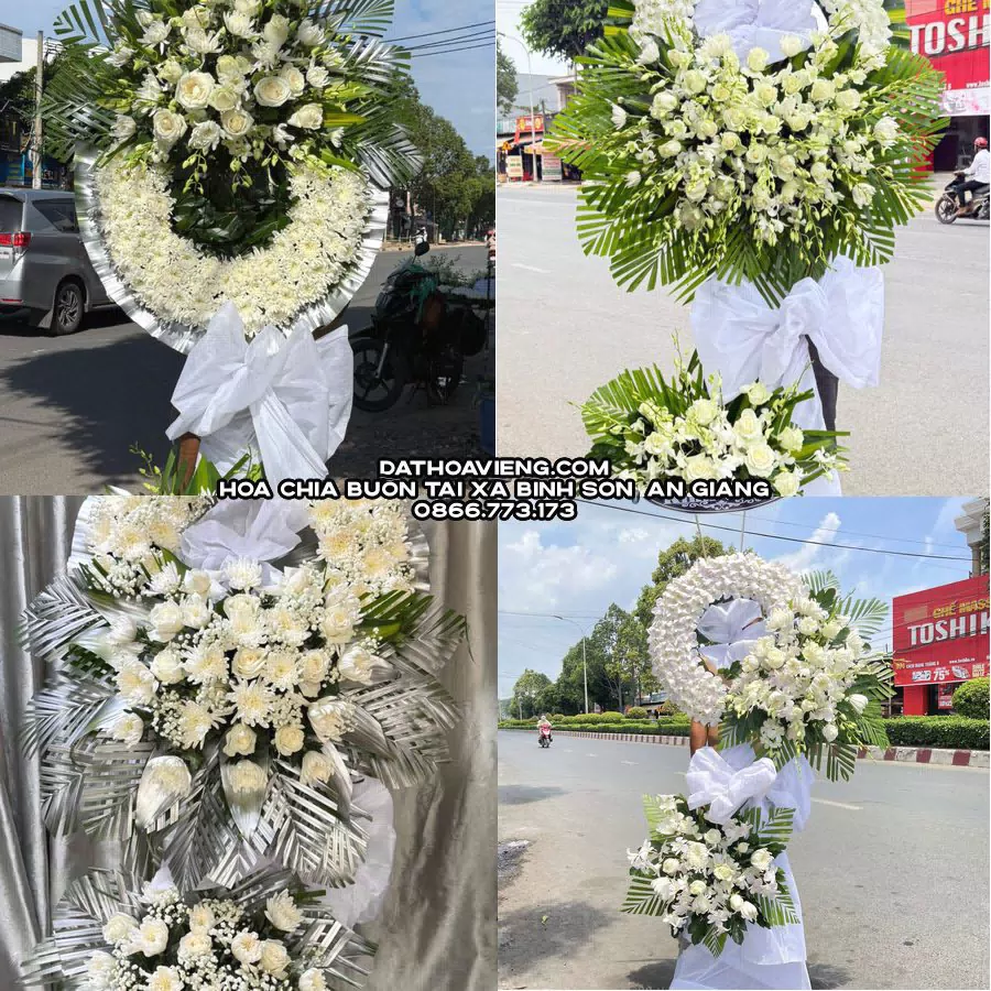 Mẫu hoa chia buồn tham khảo tại Xã Bình Sơn, An Giang