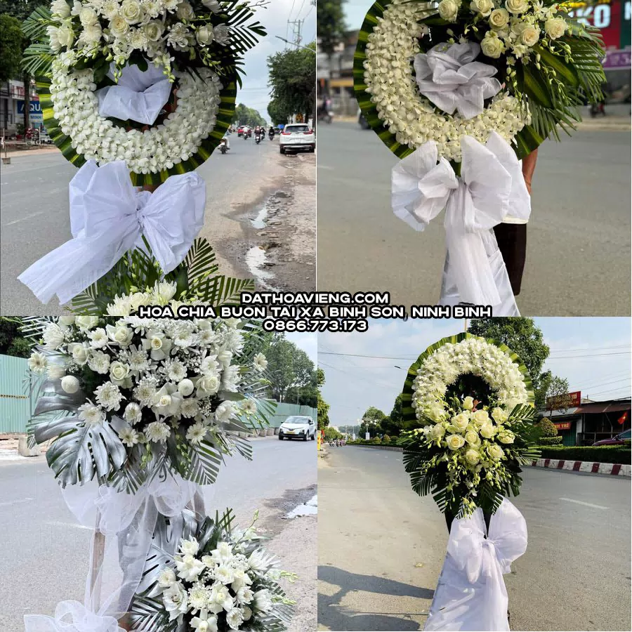 Mẫu hoa chia buồn tham khảo tại Xã Bình Sơn, Ninh Bình