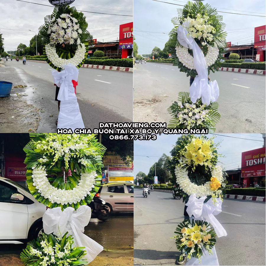 Mẫu hoa chia buồn tham khảo tại Xã Bờ Y, Quảng Ngãi