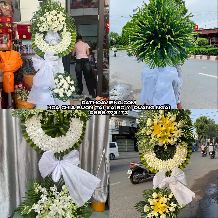 Mẫu hoa chia buồn tham khảo tại Xã Bờ Y, Quảng Ngãi