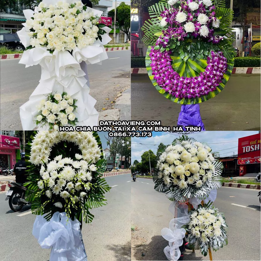Mẫu hoa chia buồn tham khảo tại Xã Cẩm Bình, Hà Tĩnh