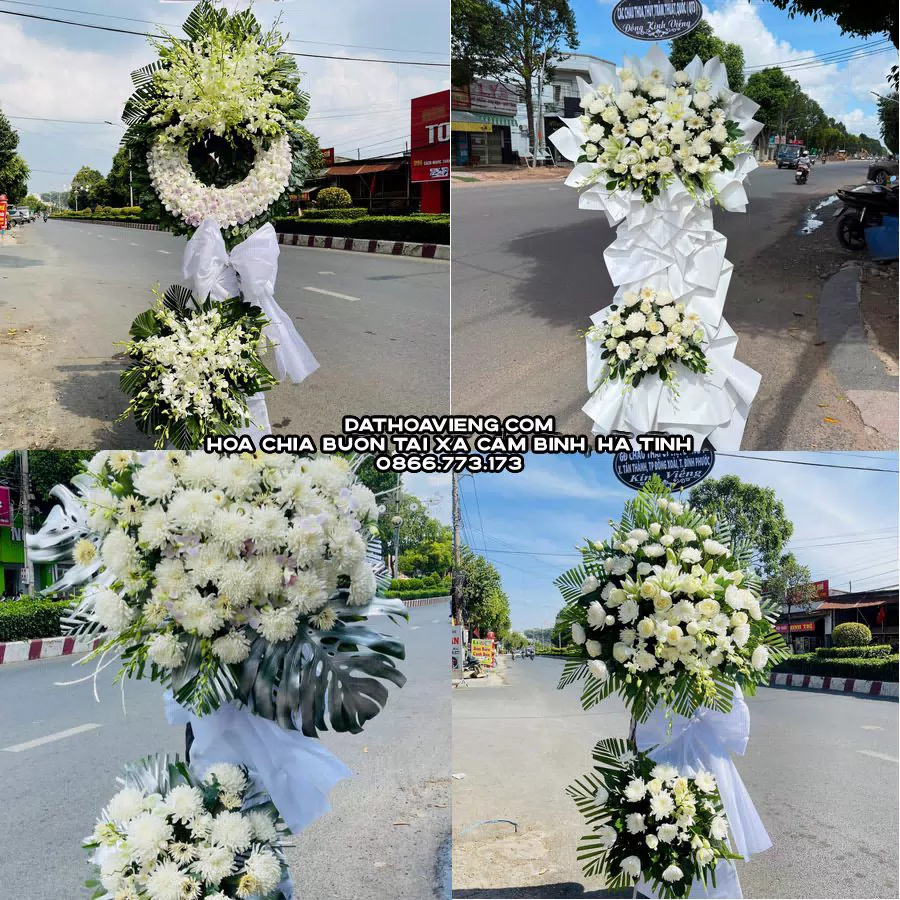 Mẫu hoa chia buồn tham khảo tại Xã Cẩm Bình, Hà Tĩnh