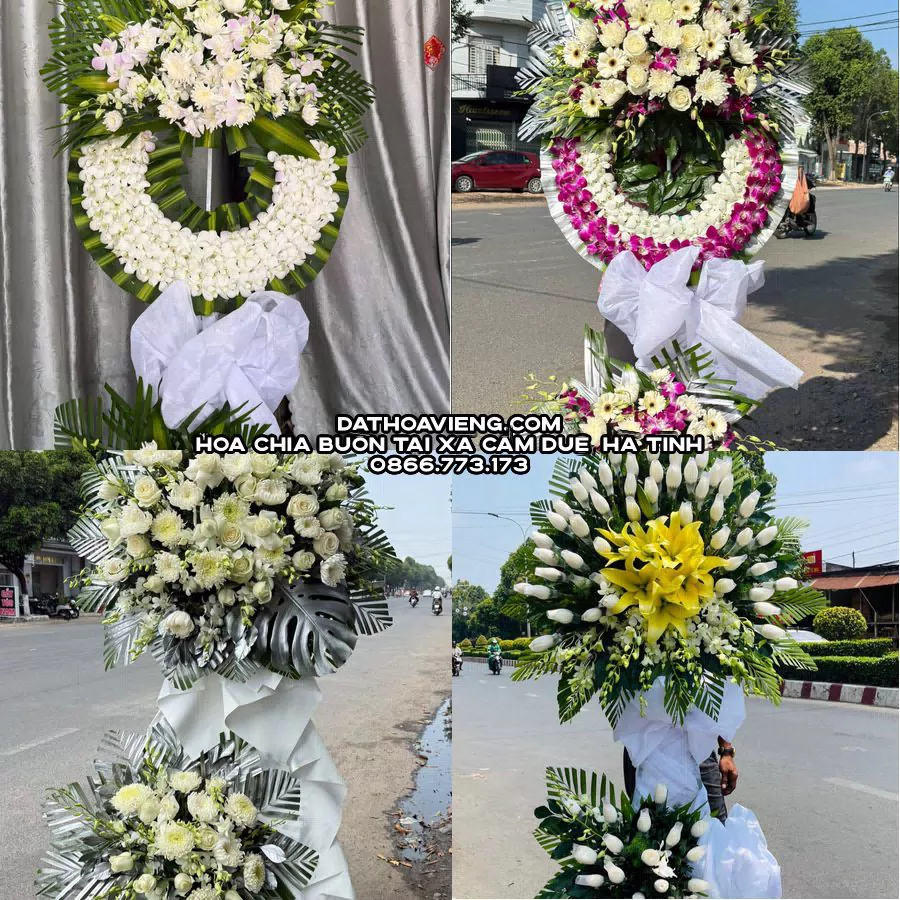 Mẫu hoa chia buồn tham khảo tại Xã Cẩm Duệ, Hà Tĩnh