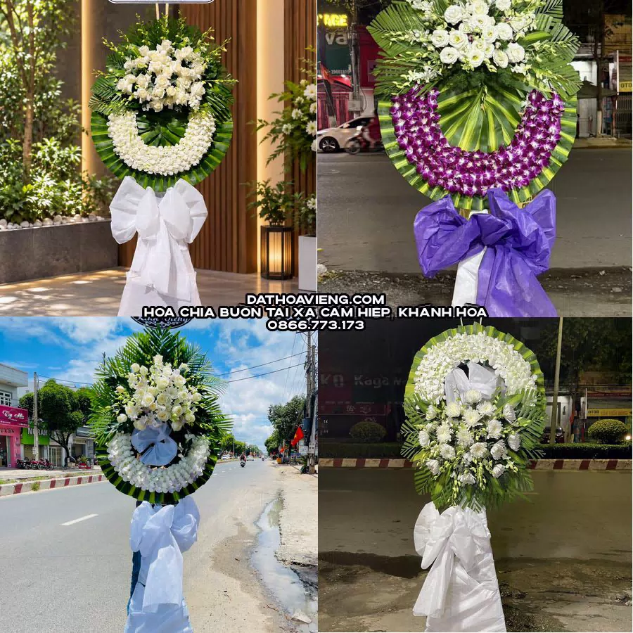 Mẫu hoa chia buồn tham khảo tại Xã Cam Hiệp, Khánh Hòa