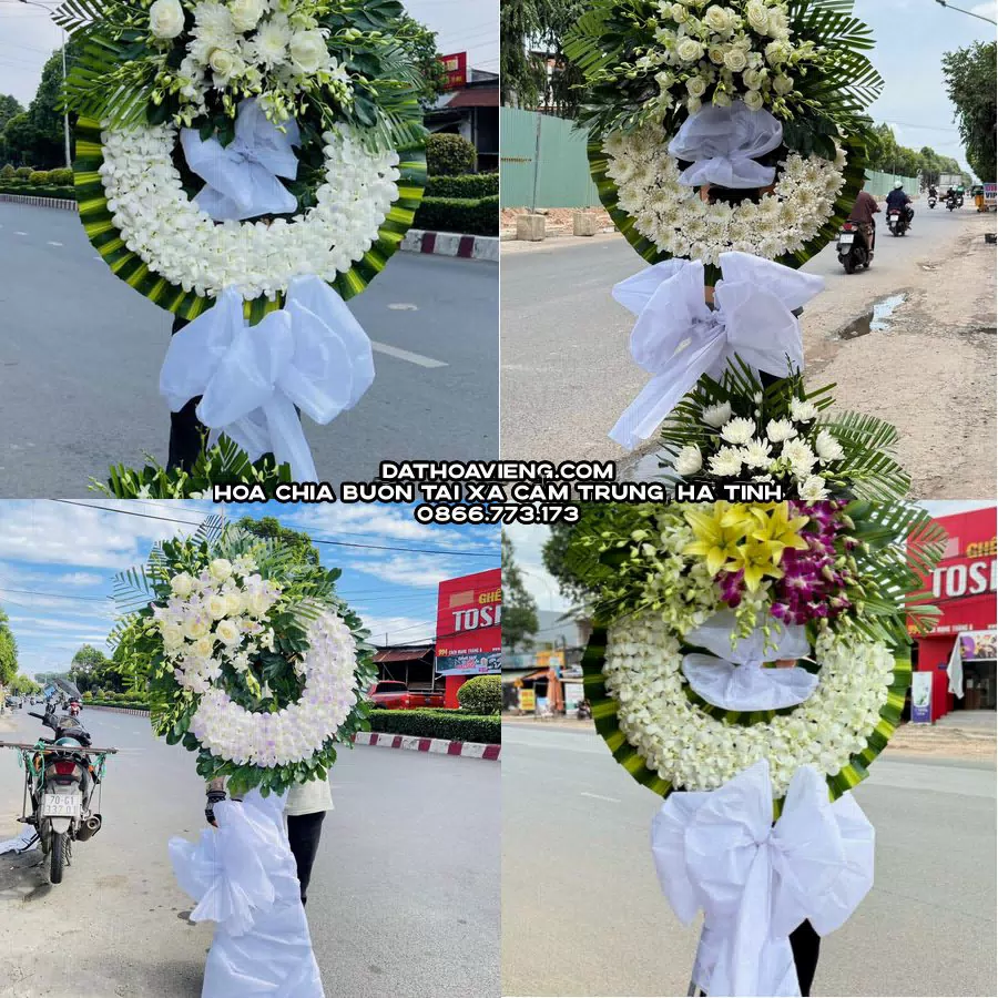 Mẫu hoa chia buồn tham khảo tại Xã Cẩm Trung, Hà Tĩnh
