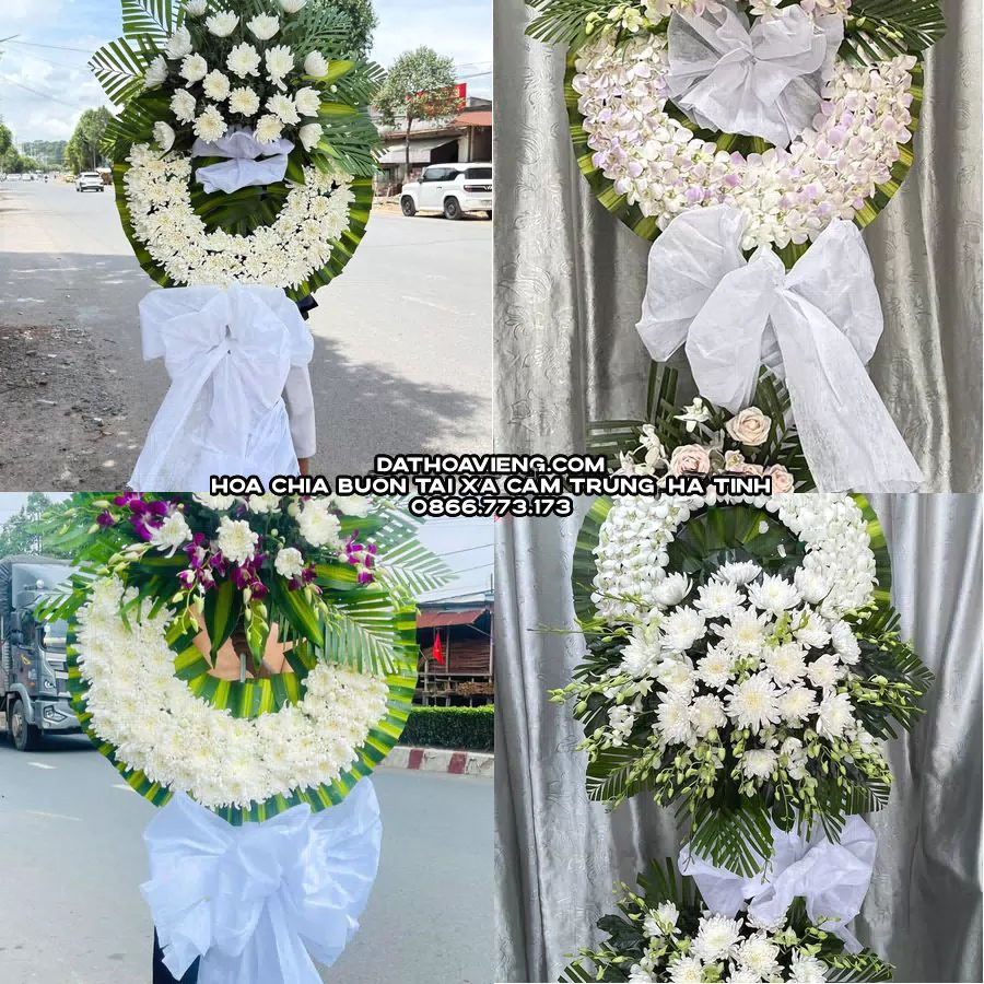 Mẫu hoa chia buồn tham khảo tại Xã Cẩm Trung, Hà Tĩnh