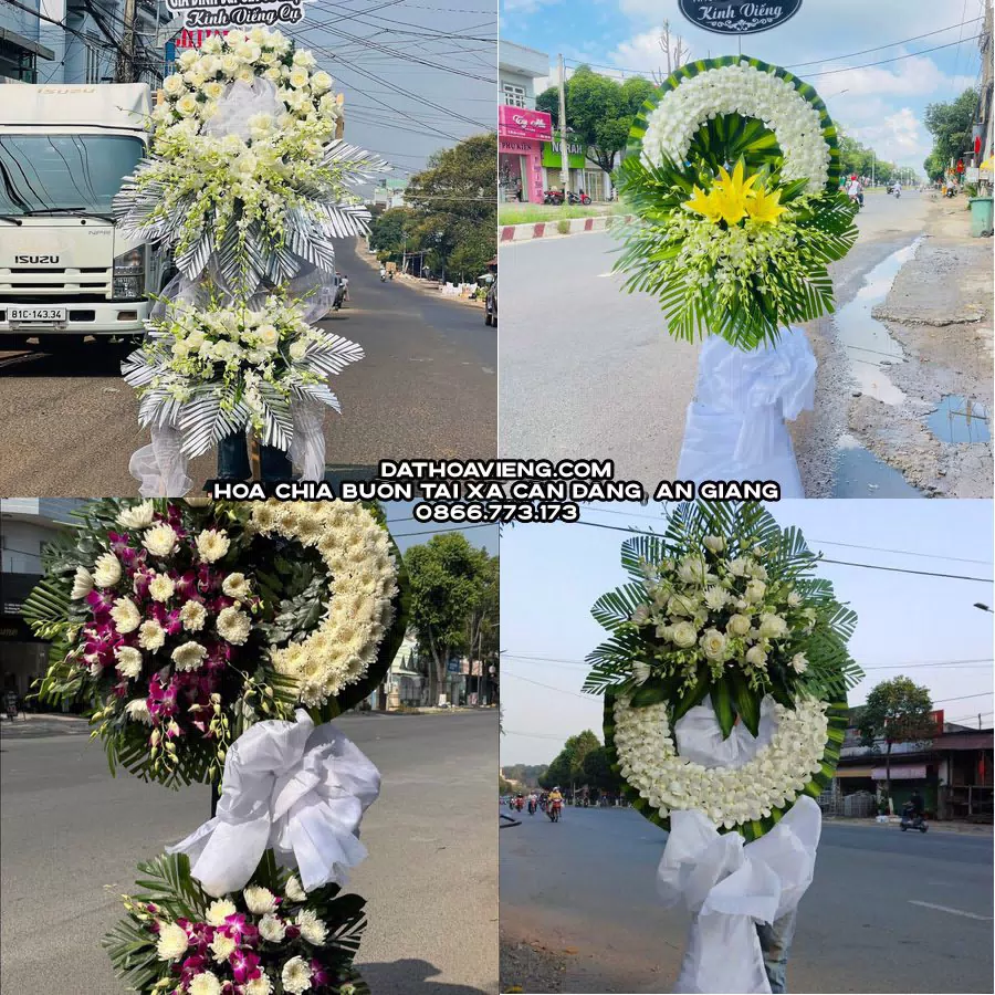 Mẫu hoa chia buồn tham khảo tại Xã Cần Đăng, An Giang