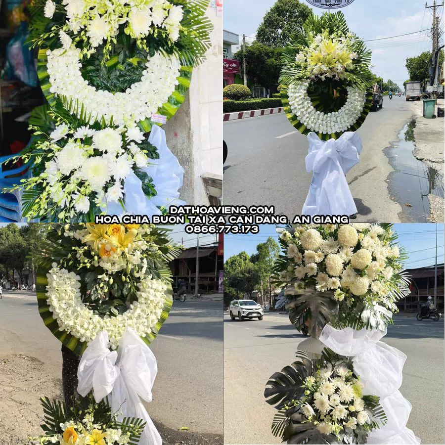 Mẫu hoa chia buồn tham khảo tại Xã Cần Đăng, An Giang