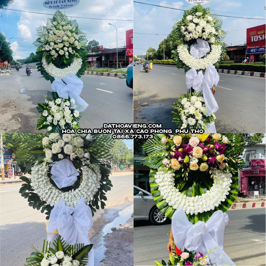 Mẫu hoa chia buồn tham khảo tại Xã Cao Phong, Phú Thọ