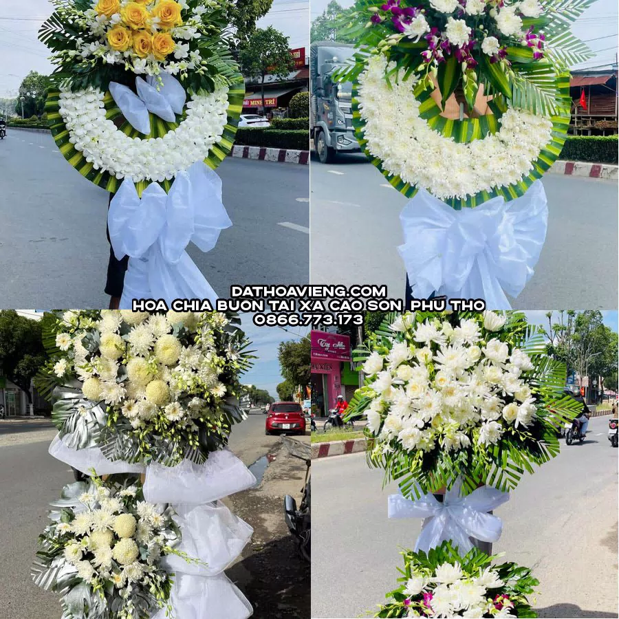 Mẫu hoa chia buồn tham khảo tại Xã Cao Sơn, Phú Thọ