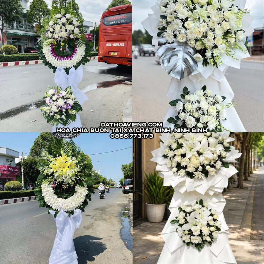 Mẫu hoa chia buồn tham khảo tại Xã Chất Bình, Ninh Bình