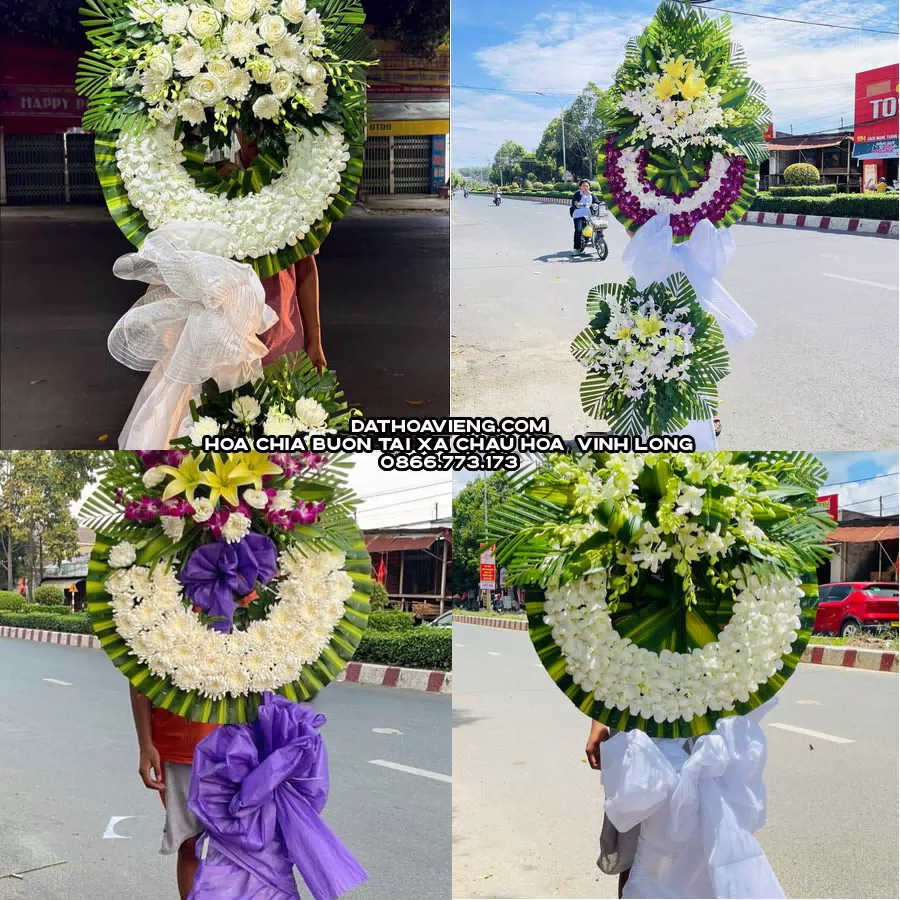 Mẫu hoa chia buồn tham khảo tại Xã Châu Hòa, Vĩnh Long