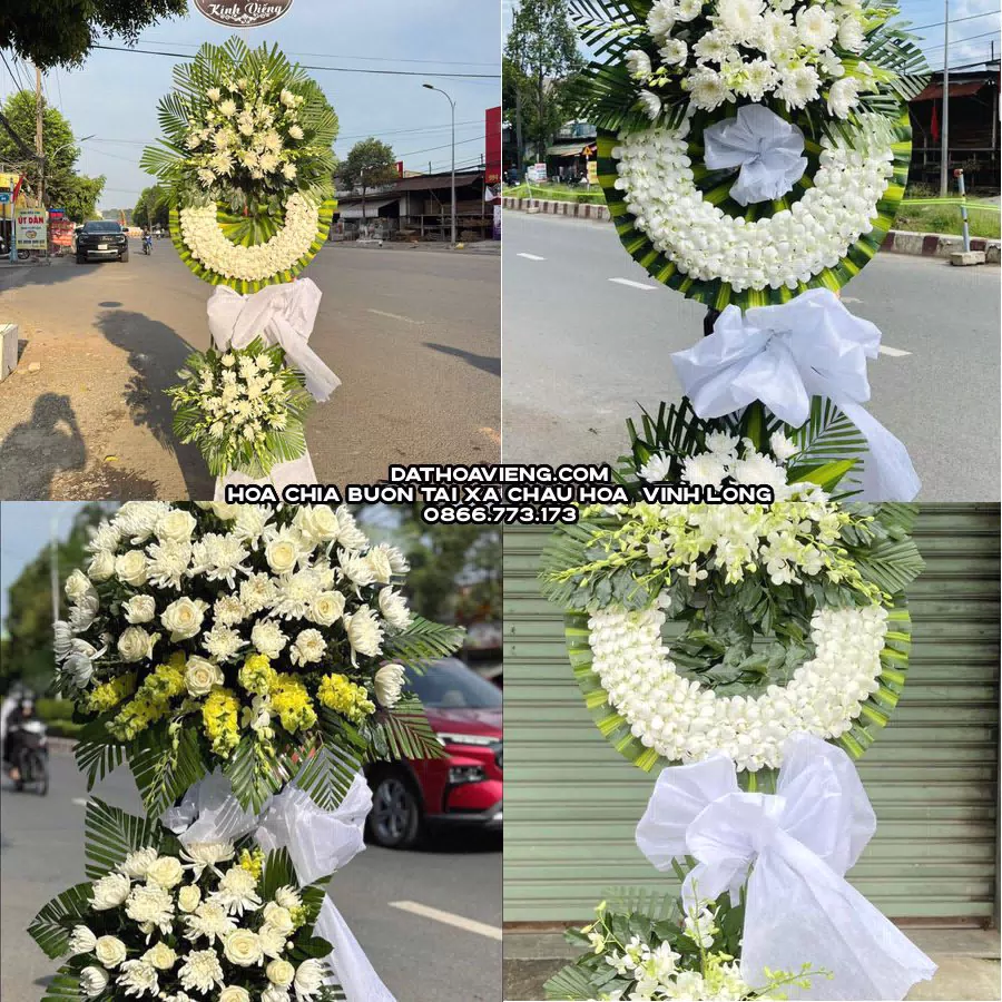 Mẫu hoa chia buồn tham khảo tại Xã Châu Hòa, Vĩnh Long