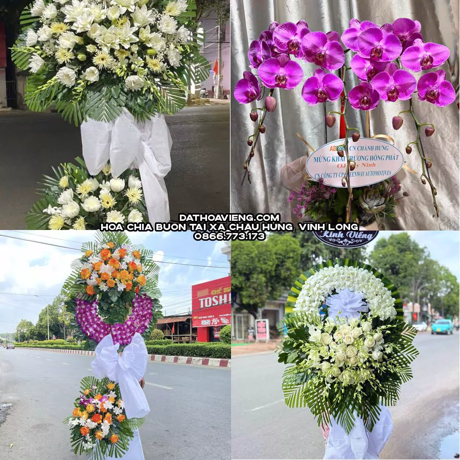 Mẫu hoa chia buồn tham khảo tại Xã Châu Hưng, Vĩnh Long
