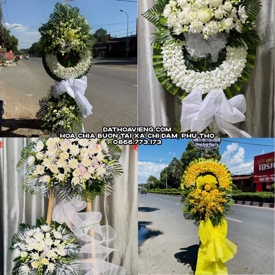Mẫu hoa chia buồn tham khảo tại Xã Chí Đám, Phú Thọ