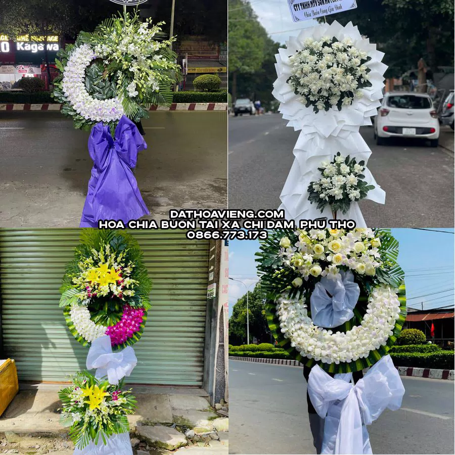 Mẫu hoa chia buồn tham khảo tại Xã Chí Đám, Phú Thọ