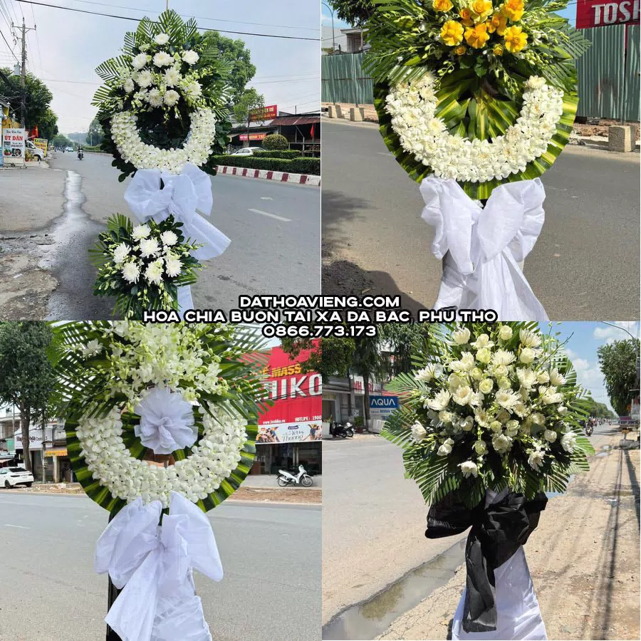 Mẫu hoa chia buồn tham khảo tại Xã Đà Bắc, Phú Thọ
