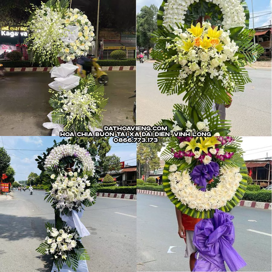 Mẫu hoa chia buồn tham khảo tại Xã Đại Điền, Vĩnh Long