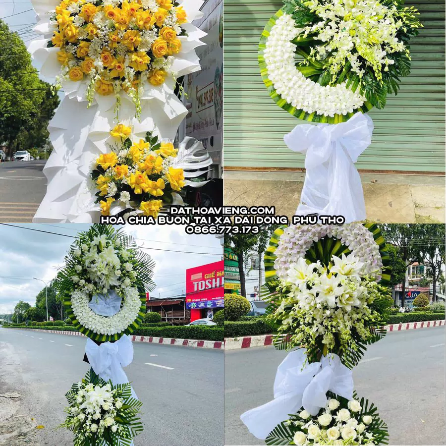 Mẫu hoa chia buồn tham khảo tại Xã Đại Đồng, Phú Thọ