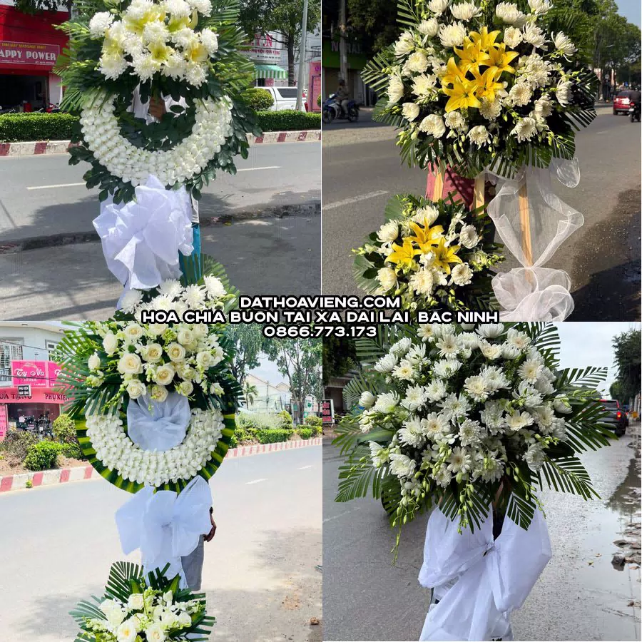 Mẫu hoa chia buồn tham khảo tại Xã Đại Lai, Bắc Ninh