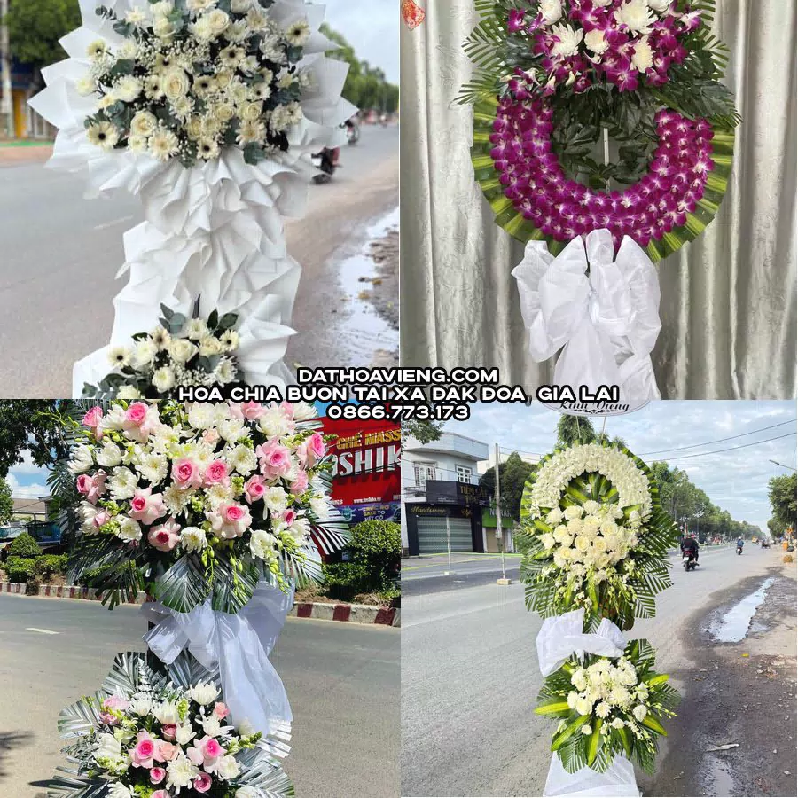 Mẫu hoa chia buồn tham khảo tại Xã Đak Đoa, Gia Lai