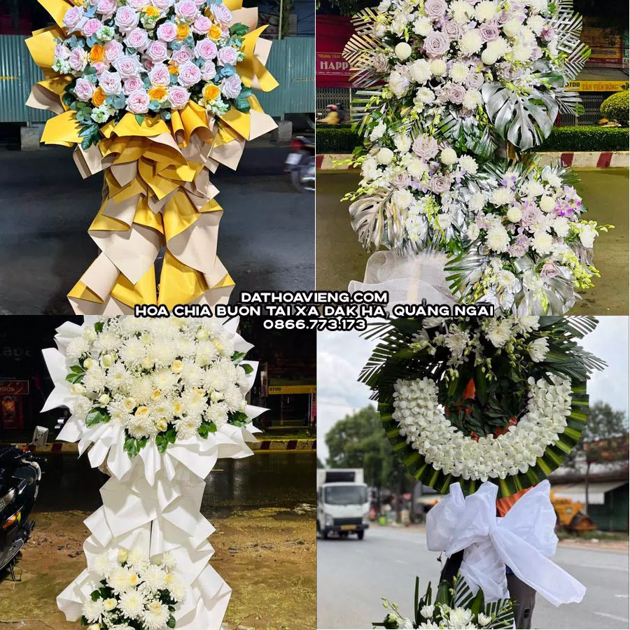Mẫu hoa chia buồn tham khảo tại Xã Đăk Hà, Quảng Ngãi