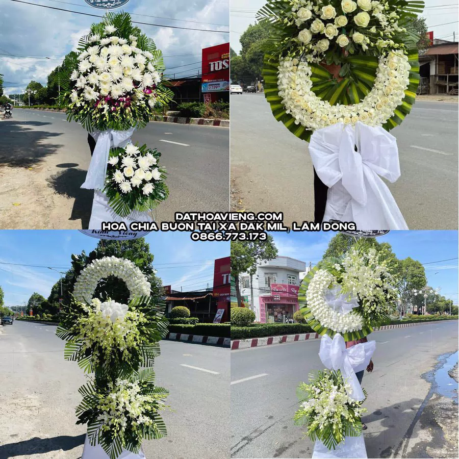 Mẫu hoa chia buồn tham khảo tại Xã Đắk Mil, Lâm Đồng