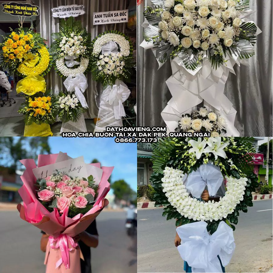 Mẫu hoa chia buồn tham khảo tại Xã Đăk Pék, Quảng Ngãi