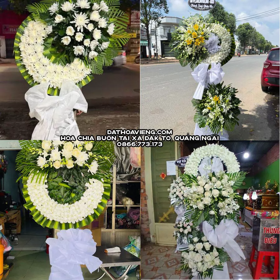 Mẫu hoa chia buồn tham khảo tại Xã Đăk Tô, Quảng Ngãi