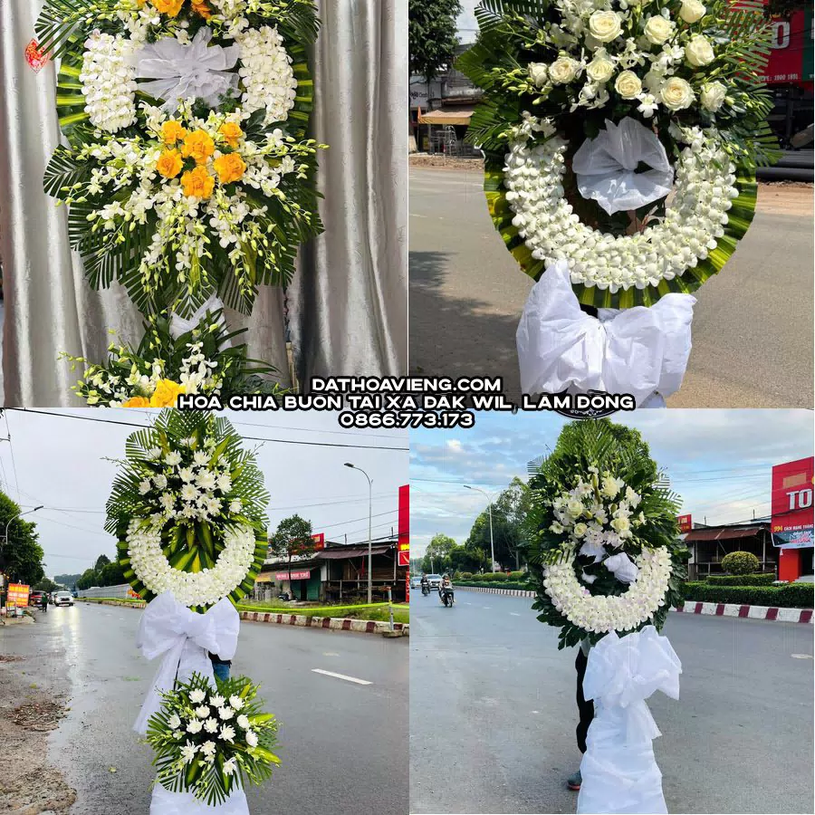 Mẫu hoa chia buồn tham khảo tại Xã Đắk Wil, Lâm Đồng