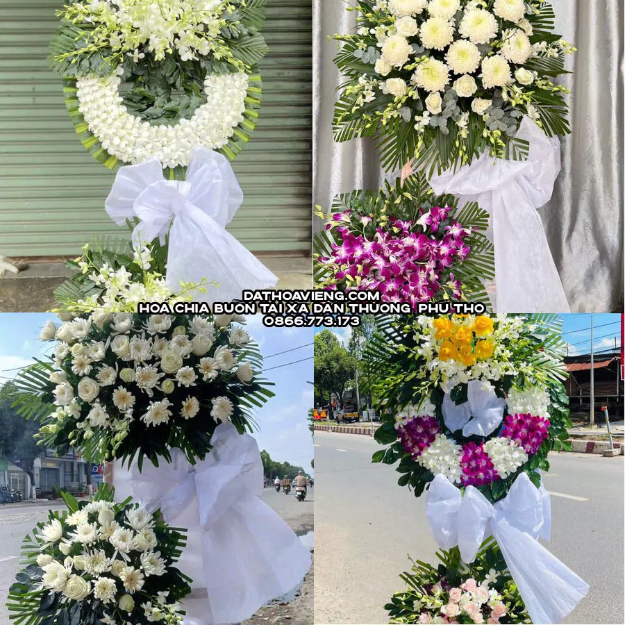 Mẫu hoa chia buồn tham khảo tại Xã Đan Thượng, Phú Thọ