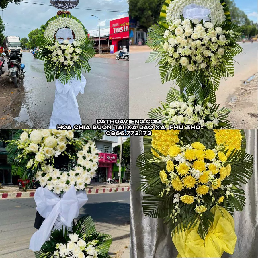 Mẫu hoa chia buồn tham khảo tại Xã Đào Xá, Phú Thọ