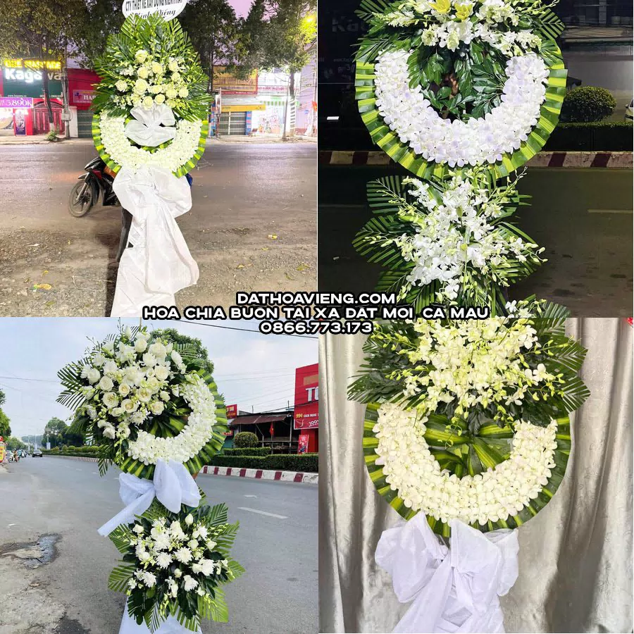 Mẫu hoa chia buồn tham khảo tại Xã Đất Mới, Cà Mau