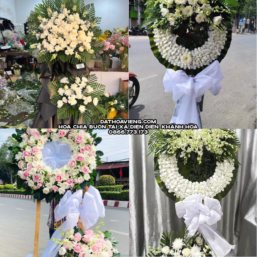 Mẫu hoa chia buồn tham khảo tại Xã Diên Điền, Khánh Hòa
