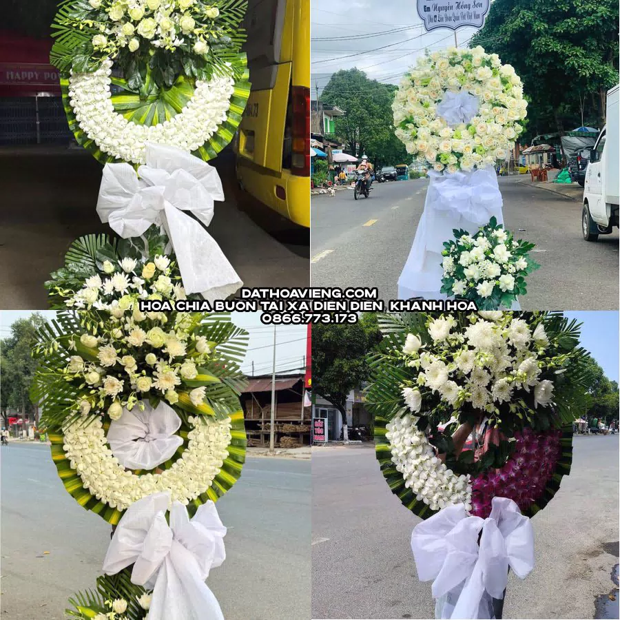 Mẫu hoa chia buồn tham khảo tại Xã Diên Điền, Khánh Hòa