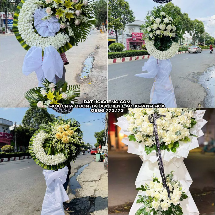 Mẫu hoa chia buồn tham khảo tại Xã Diên Lạc, Khánh Hòa