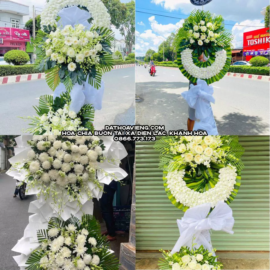Mẫu hoa chia buồn tham khảo tại Xã Diên Lạc, Khánh Hòa