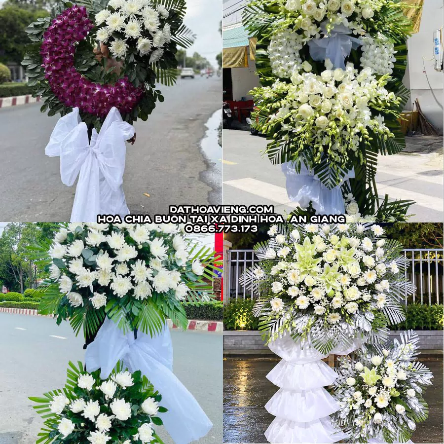 Mẫu hoa chia buồn tham khảo tại Xã Định Hòa, An Giang