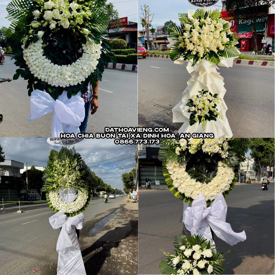 Mẫu hoa chia buồn tham khảo tại Xã Định Hòa, An Giang
