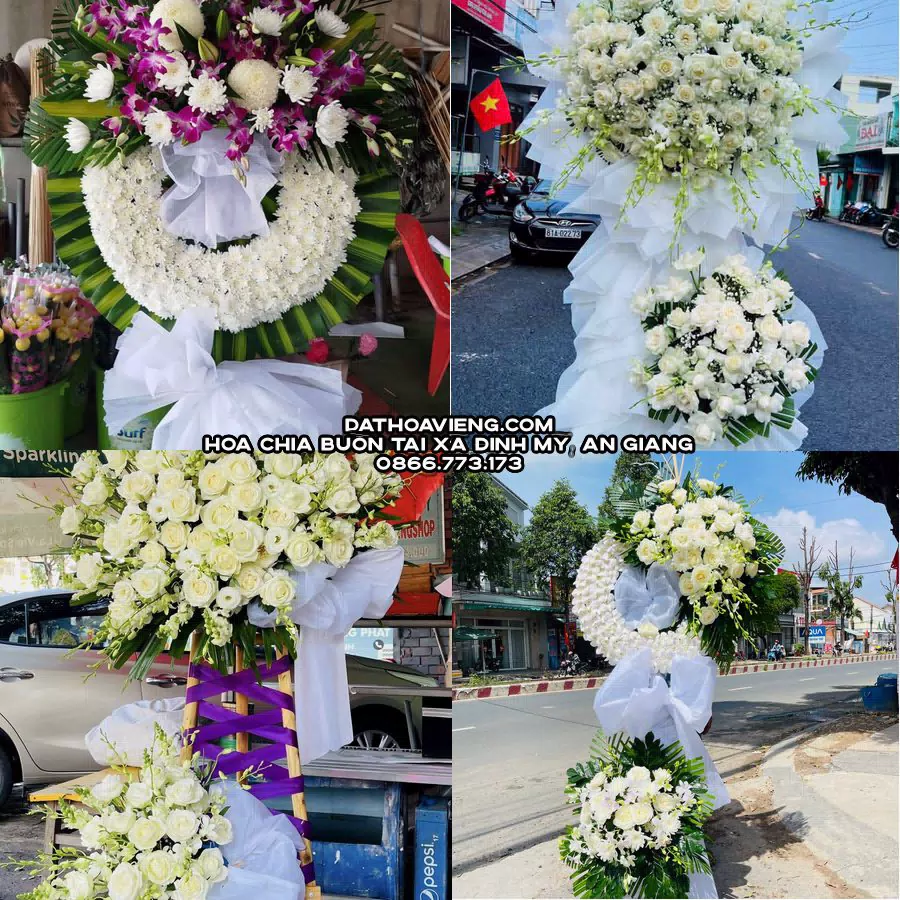 Mẫu hoa chia buồn tham khảo tại Xã Định Mỹ, An Giang