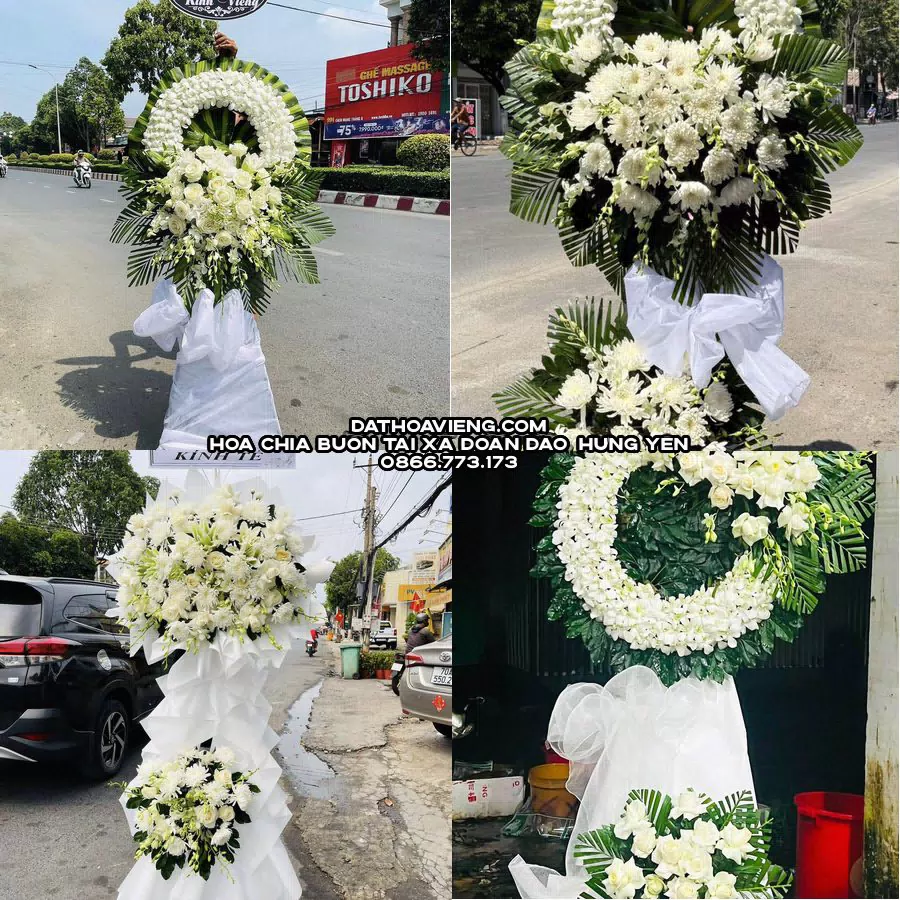 Mẫu hoa chia buồn tham khảo tại Xã Đoàn Đào, Hưng Yên