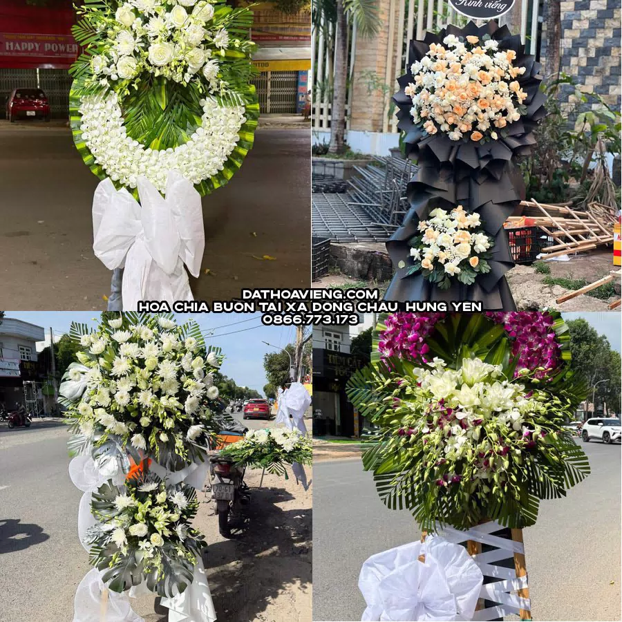 Mẫu hoa chia buồn tham khảo tại Xã Đồng Châu, Hưng Yên