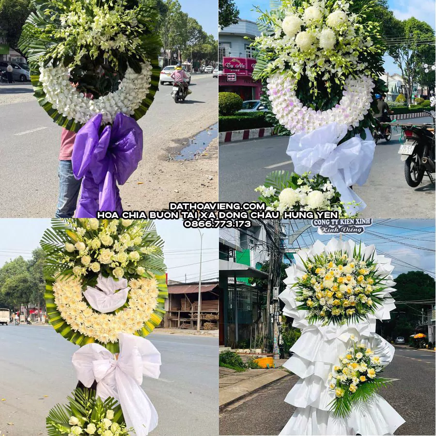 Mẫu hoa chia buồn tham khảo tại Xã Đồng Châu, Hưng Yên