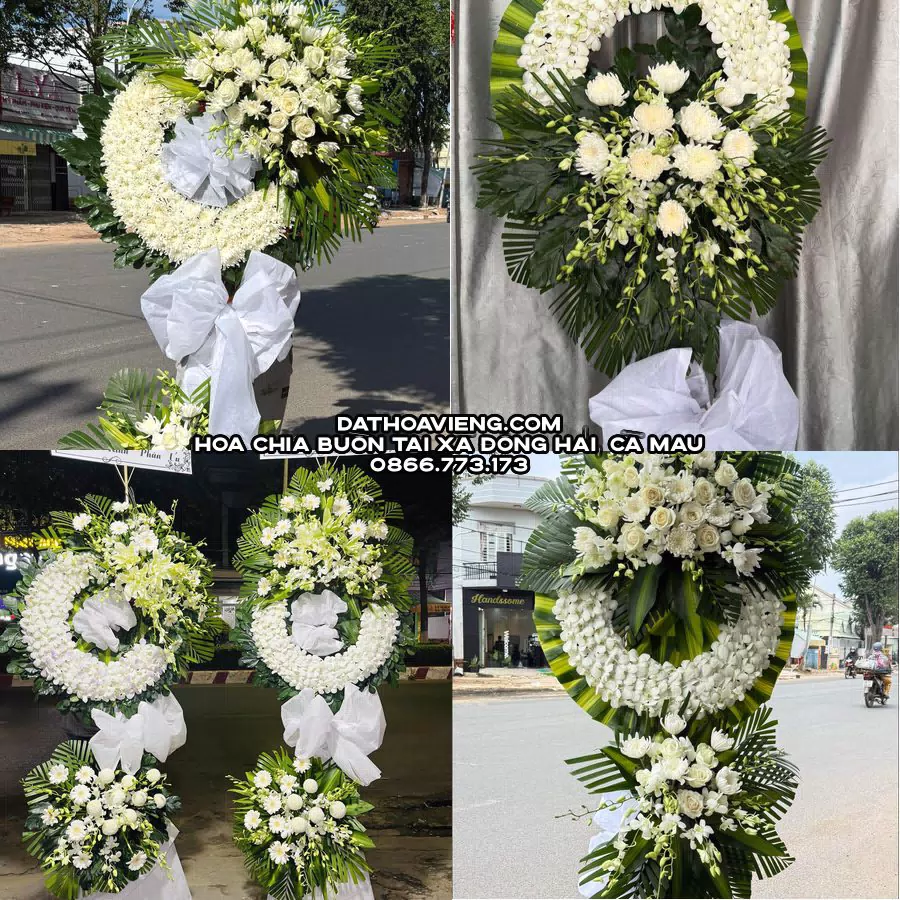Mẫu hoa chia buồn tham khảo tại Xã Đông Hải, Cà Mau